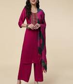Clemira Multicolor Color Embroidered Women'S Kurta Palazzo Set