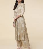 Clemira Black Color Embroidered Women'S Kurta Palazzo Dupatta Set