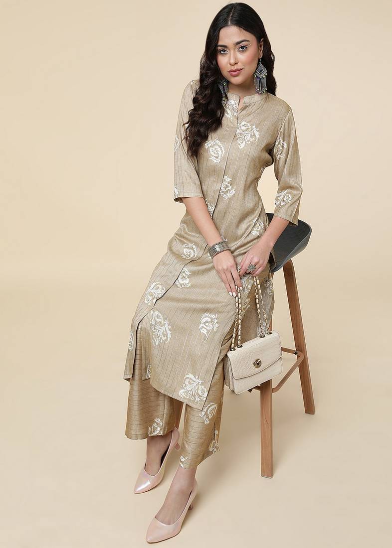 Clemira Black Color Embroidered Women'S Kurta Palazzo Dupatta Set