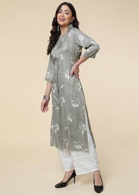 Clemira Black Color Embroidered Women'S Kurta Palazzo Dupatta Set 1