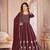 Heavy Ethnic Maroon Colour Fancy Anarkali Dress For Wedding Looks