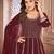 Heavy Ethnic Maroon Colour Fancy Anarkali Dress For Wedding Looks
