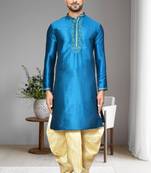 Mens embroidered dhoti kurta