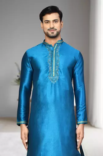 Mens embroidered dhoti kurta