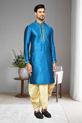 Mens embroidered dhoti kurta 4