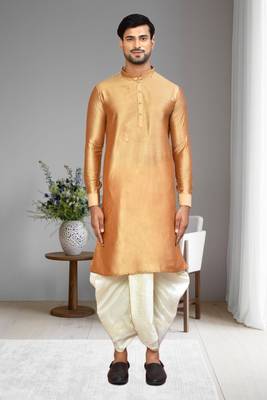Mens plain dhoti kurta 1
