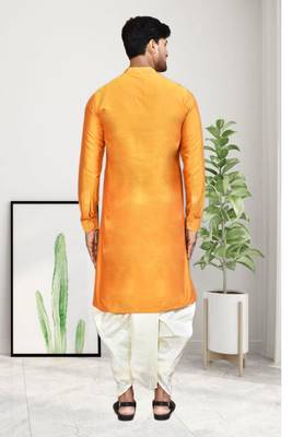 Mens plain dhoti kurta 2