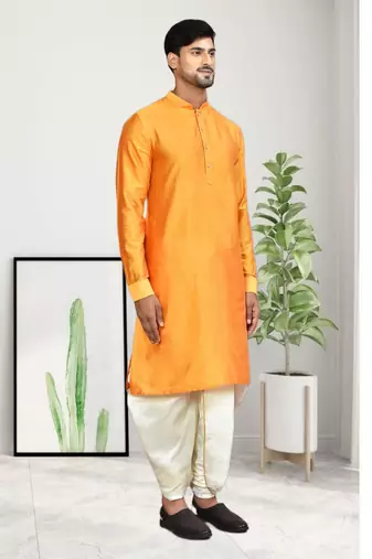 Mens plain dhoti kurta