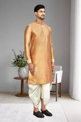 Mens plain dhoti kurta