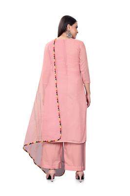 Pink Colour Ethnic Readymade Palazzo Dress For Festive Looks 2