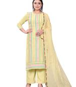Yellow Colour Ethnic Readymade Palazzo Dress For Festive Looks