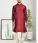 Mens plain dhoti kurta