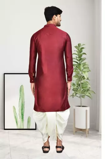 Mens plain dhoti kurta
