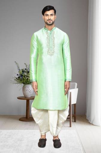 Mens embroidered dhoti kurta