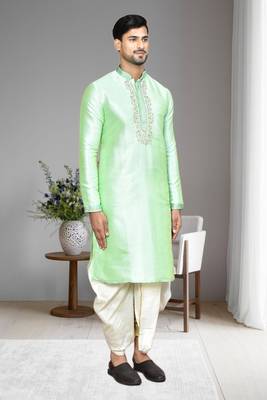 Mens embroidered dhoti kurta 4