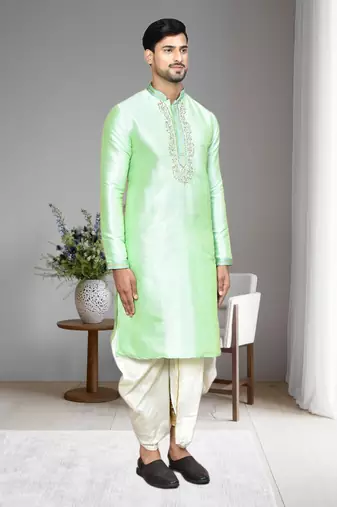 Mens embroidered dhoti kurta