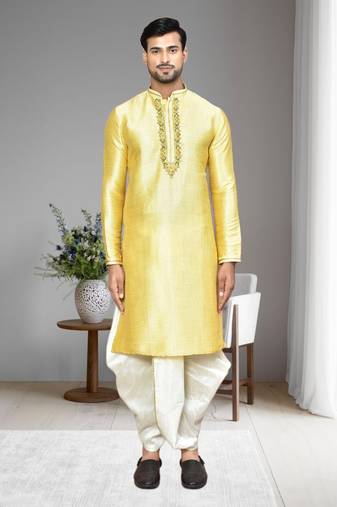 Mens embroidered dhoti kurta