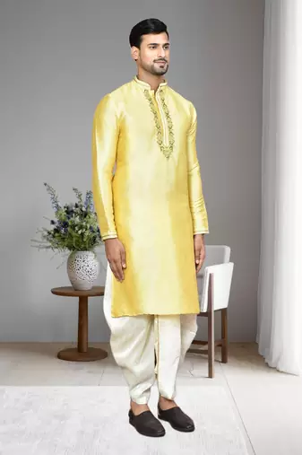 Mens embroidered dhoti kurta