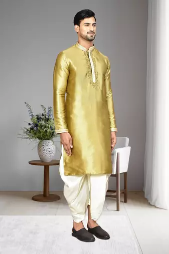 Mens embroidered dhoti kurta