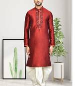 Mens embroidered dhoti kurta