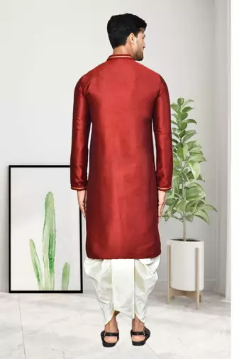 Mens embroidered dhoti kurta