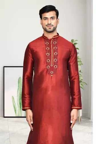 Mens embroidered dhoti kurta