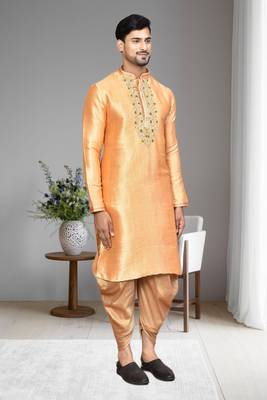 Mens embroidered dhoti kurta 4