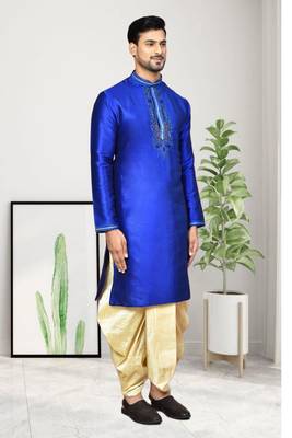 Mens embroidered dhoti kurta 4