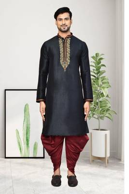 Mens embroidered dhoti kurta 1
