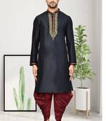 Mens embroidered dhoti kurta