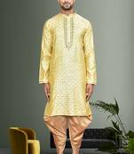 Mens embroidered dhoti kurta