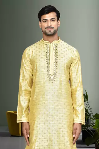 Mens embroidered dhoti kurta