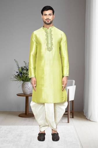 Mens embroidered dhoti kurta