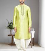 Mens embroidered dhoti kurta