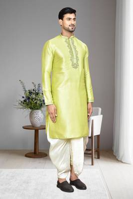 Mens embroidered dhoti kurta 4