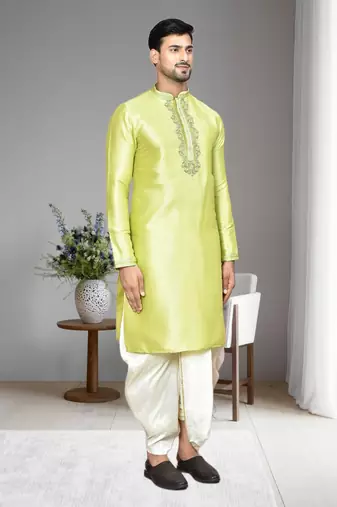 Mens embroidered dhoti kurta