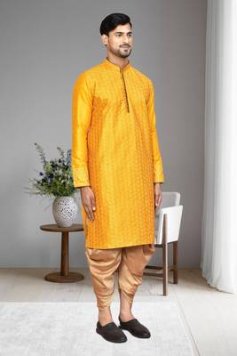 Mens embroidered dhoti kurta 3