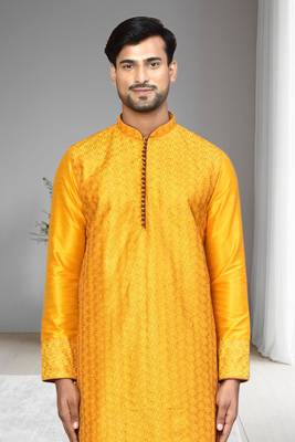 Mens embroidered dhoti kurta 4