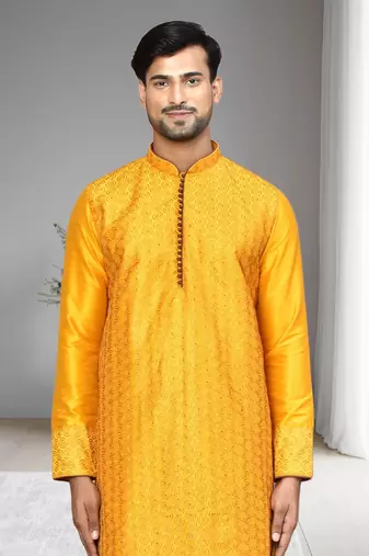 Mens embroidered dhoti kurta