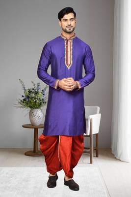 Mens embroidered dhoti kurta 1