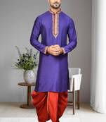Mens embroidered dhoti kurta