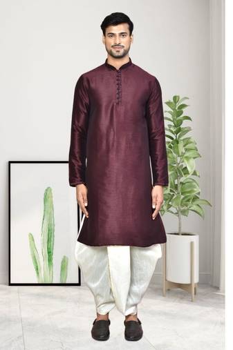 Mens plain dhoti kurta