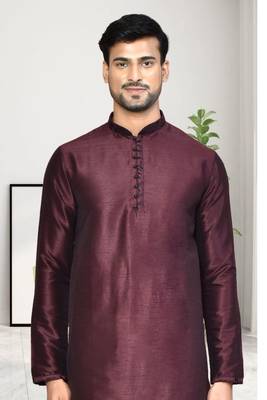Mens plain dhoti kurta 2