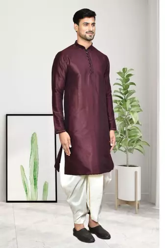 Mens plain dhoti kurta
