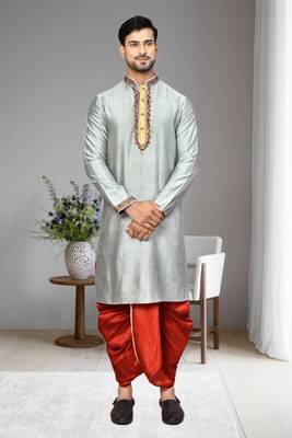 Mens embroidered dhoti kurta 1