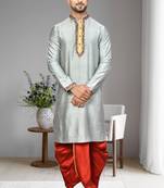 Mens embroidered dhoti kurta