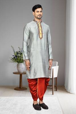 Mens embroidered dhoti kurta 2
