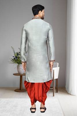Mens embroidered dhoti kurta 3