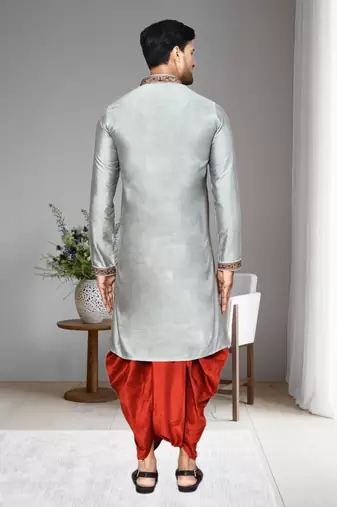 Mens embroidered dhoti kurta