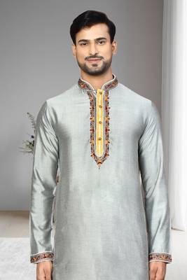 Mens embroidered dhoti kurta 4